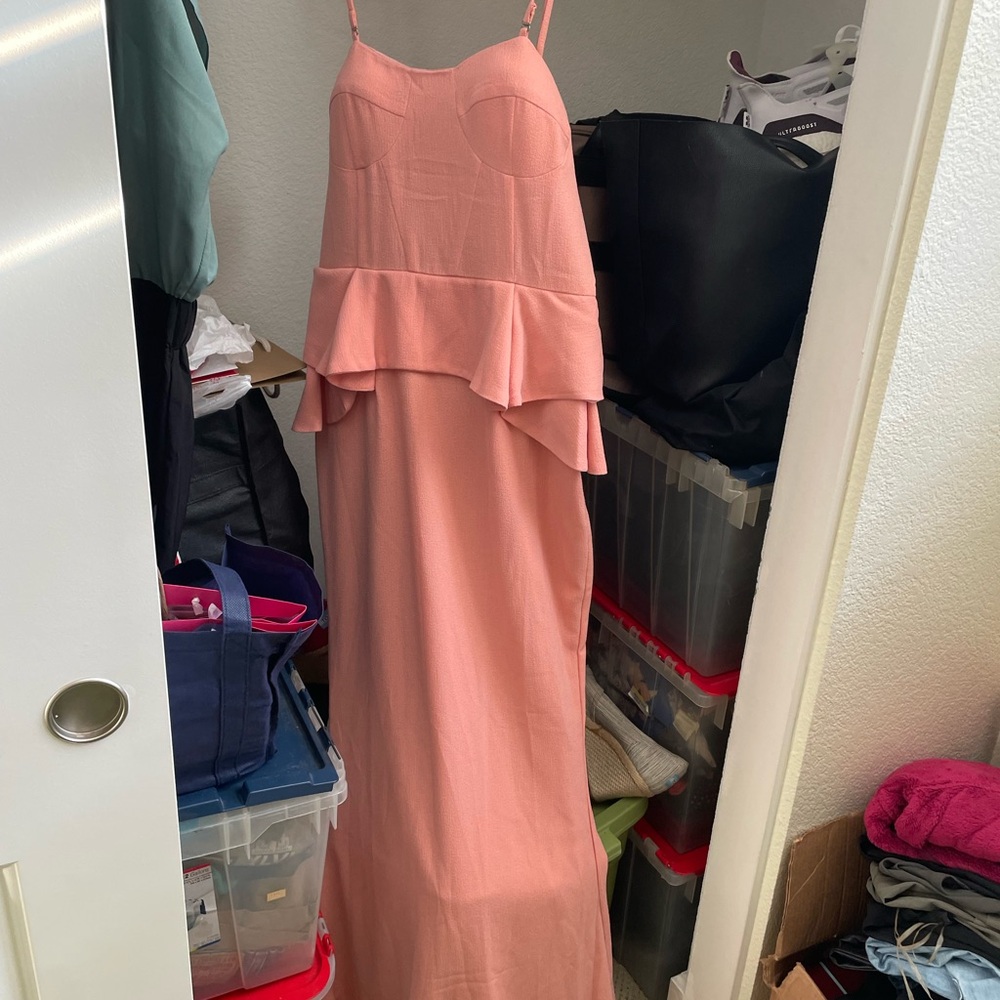 L'ATISTE Coral Maxi Dress